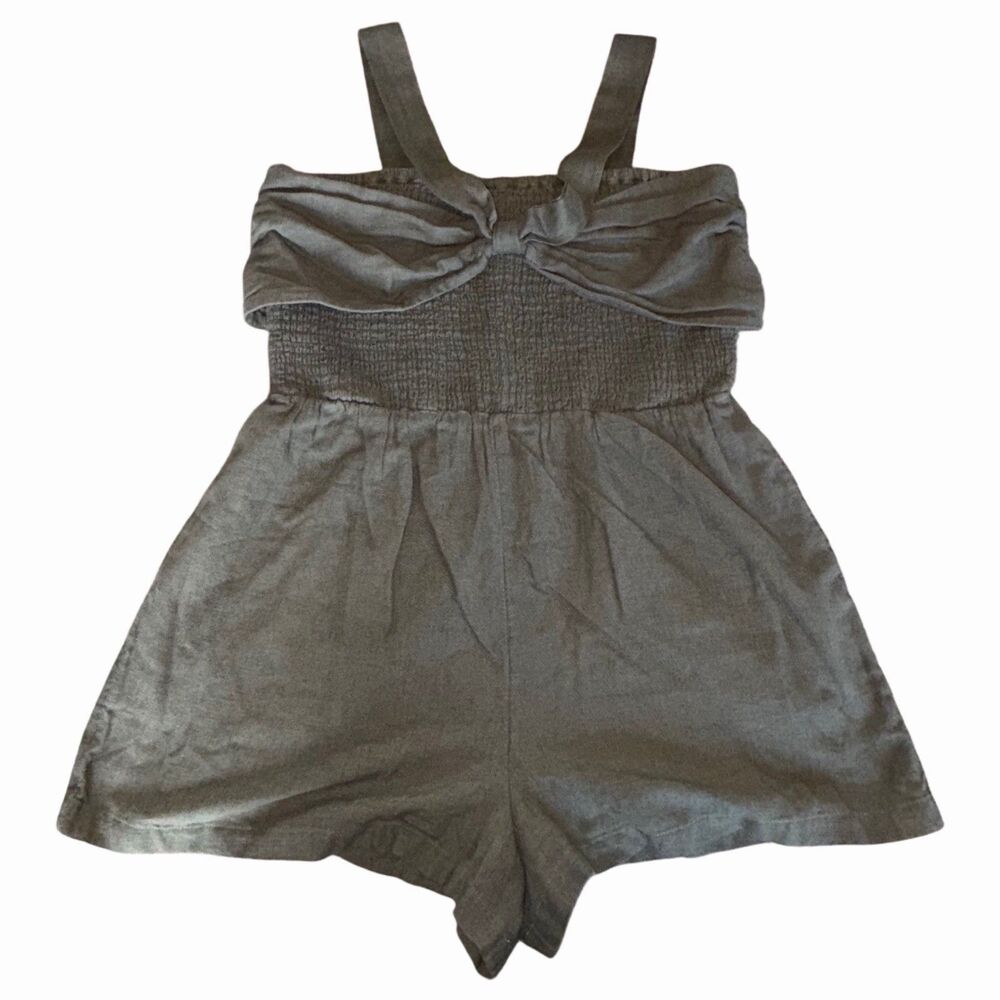 American Eagle Romper Olive Green Size Large Adjustable Straps Smocked